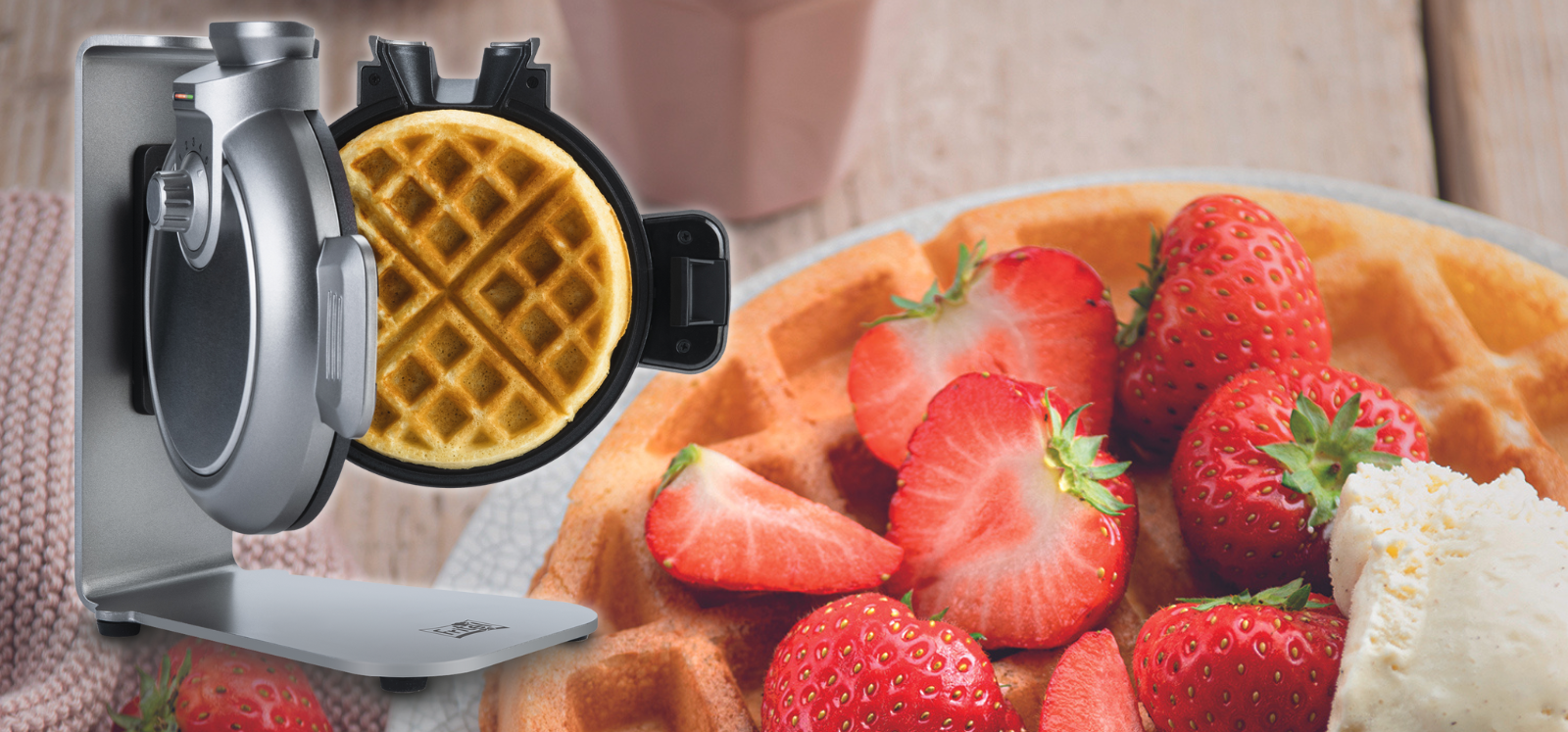 Pour and go with the FRITEL Top Fill Waffle Maker